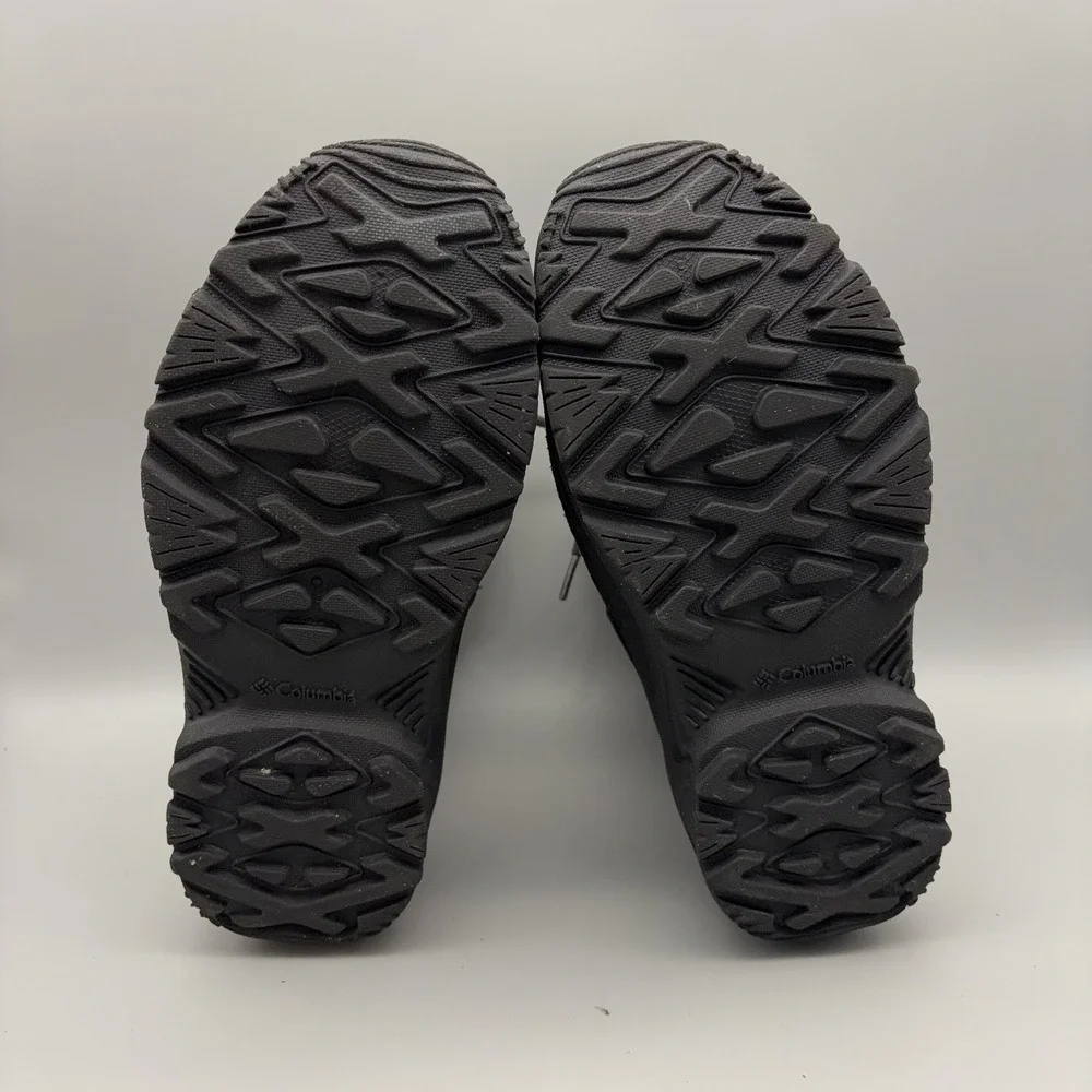 Columbia Snow Boots Teens 7 Black Solid Omni-Heat Waterproof Winter Gorpcore
